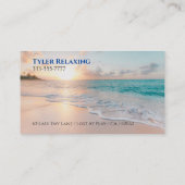 Grappig Gepensioneerd, Sunset Beach, DIY Beroep Ga Visitekaartje (Achterkant)