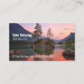 Grappig Gepensioneerd, Sunset Lake, DIY beroep Gag Visitekaartje (Achterkant)