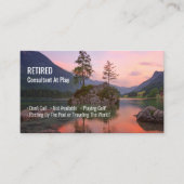 Grappig Gepensioneerd, Sunset Lake, DIY beroep Gag Visitekaartje (Voorkant)