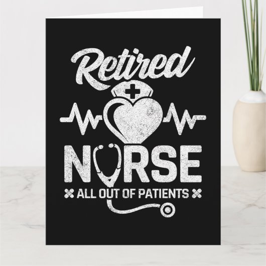 Grappig Gepensioneerd Verpleegster Joke Verpleegku Kaart (Voorkant)