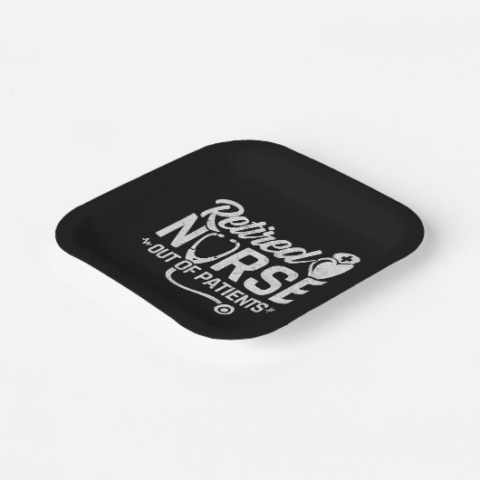 Grappig Gepensioneerd Verpleegster Joke Verpleegku Papieren Bordje (Gebogen)