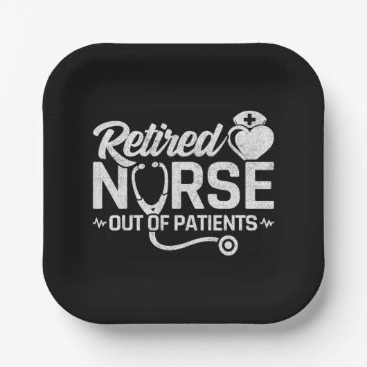 Grappig Gepensioneerd Verpleegster Joke Verpleegku Papieren Bordje (Voorkant)
