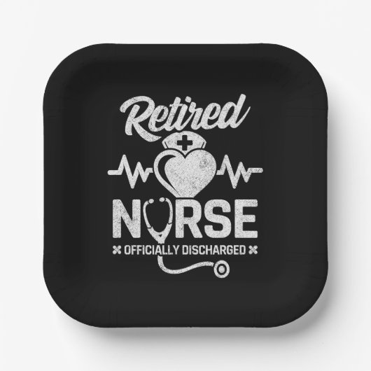 Grappig Gepensioneerd Verpleegster Joke Verpleegku Papieren Bordje (Voorkant)