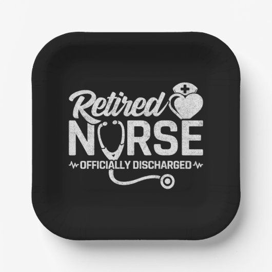 Grappig Gepensioneerd Verpleegster Joke Verpleegku Papieren Bordje (Voorkant)