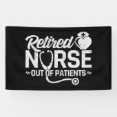 Grappig Gepensioneerd Verpleegster Joke Verpleegku Spandoek (Horizontaal)