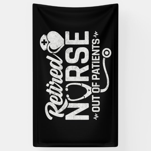 Grappig Gepensioneerd Verpleegster Joke Verpleegku Spandoek (Verticaal)