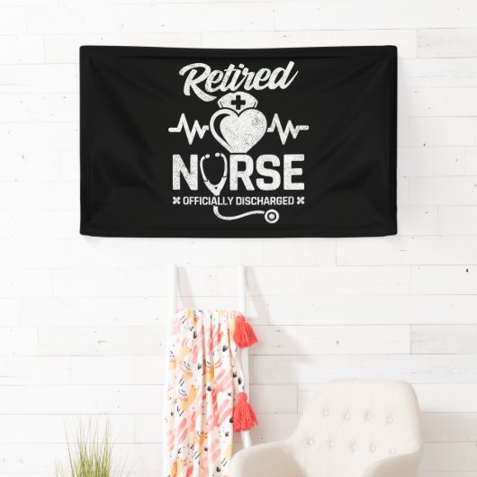 Grappig Gepensioneerd Verpleegster Joke Verpleegku Spandoek (Insitu)