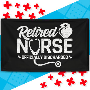 Grappig Gepensioneerd Verpleegster Joke Verpleegku Spandoek