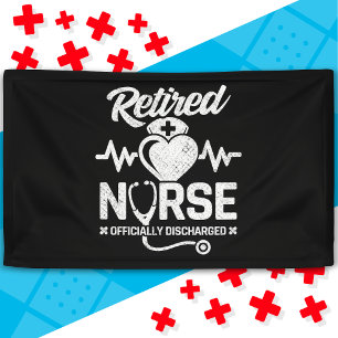 Grappig Gepensioneerd Verpleegster Joke Verpleegku Spandoek
