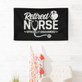 Grappig Gepensioneerd Verpleegster Joke Verpleegku Spandoek (Insitu)