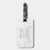 Grappig Gepensioneerd, wit marmer, beroep Gag Bagagelabel (Achterkant verticaal)