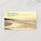 Grappig Gepensioneerd Yel Sunset Beach, DIY Beroep Visitekaartje (Achterkant)