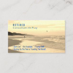 Grappig Gepensioneerd Yel Sunset Beach, DIY Beroep Visitekaartje