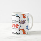 GRAppig gepensioneerde collega buiten dinosaurus Koffiemok (Voorkant rechts)