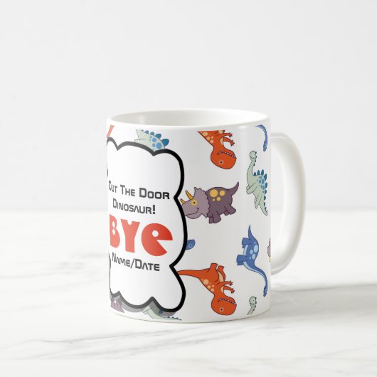 GRAppig gepensioneerde collega buiten dinosaurus Koffiemok (Voorkant rechts)