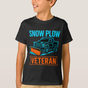Grappig Gepensioneerde Sneeuwploeg Veteraan Winter T-shirt