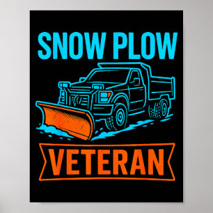 Grappig Gepensioneerde Sneeuwschuiver Veteraan Win Poster
