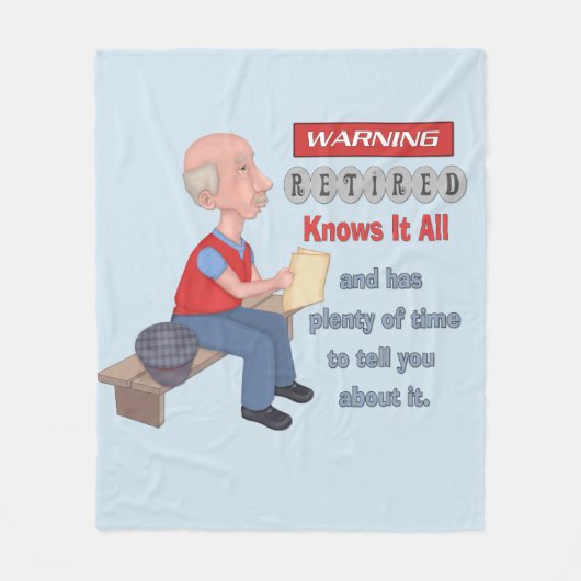Grappig gepensioneerde weet het allemaal fleece deken (Voorkant)