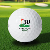 Grappig Gepersonaliseerd 30ste Verjaardag Cadeau v Golfballen