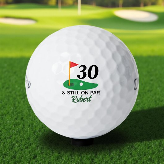 Grappig Gepersonaliseerd 30ste Verjaardag Cadeau v Golfballen