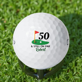 Grappig Gepersonaliseerd 50ste Verjaardag Cadeau v Golfballen