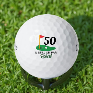 Grappig Gepersonaliseerd 50ste Verjaardag Cadeau v Golfballen
