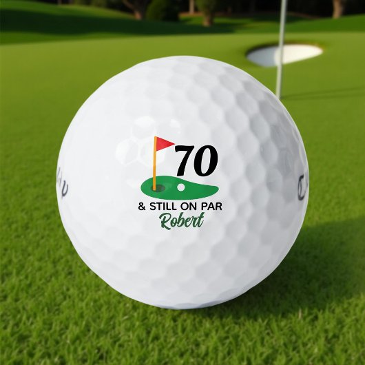 Grappig Gepersonaliseerd 70ste Verjaardag Cadeau v Golfballen