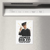 Grappig gepersonaliseerd afstudeerfeest aangepaste magneet (Insitu (Vaatwasser))