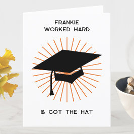 Grappig gepersonaliseerd Afstuderen Aankondiging