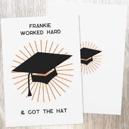 Grappig gepersonaliseerd Afstuderen Aankondiging