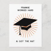 Grappig gepersonaliseerd Afstuderen Aankondigingskaart (Voorkant)