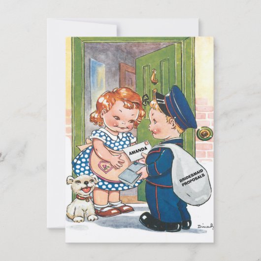 Grappig gepersonaliseerd als mijn bruidsmeisje/die kaart (Voorkant)