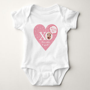 Grappig gepersonaliseerd baby gezicht baby draag   romper