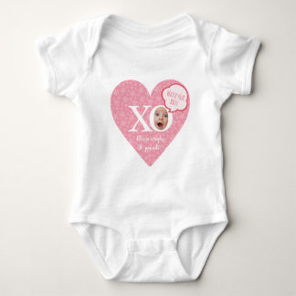 Grappig gepersonaliseerd baby gezicht baby draag|  romper
