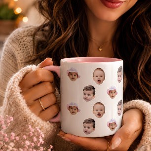 Grappig Gepersonaliseerd Babygezicht 2 Foto's Mok