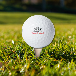 Grappig gepersonaliseerd bericht unieke golfbal golfballen