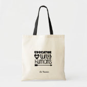 Grappig gepersonaliseerd cadeau voor de leraar tote bag (Voorkant)