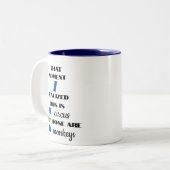 Grappig gepersonaliseerd Dit is mijn Circus My Mon Tweekleurige Koffiemok (Voorkant links)