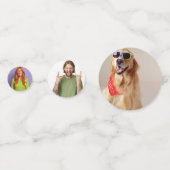 Grappig gepersonaliseerd feesthoofd aangepaste fot confetti (Voorkanten)