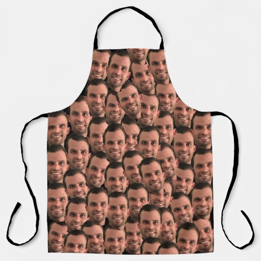Grappig gepersonaliseerd Foto Face Chef Gift. Schort (Voorkant)