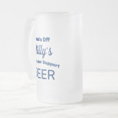 Grappig gepersonaliseerd Frosted Glass Beer Mok (Voorkant links)