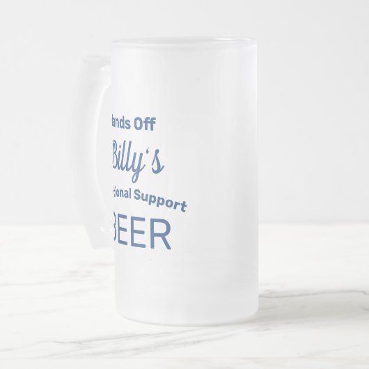 Grappig gepersonaliseerd Frosted Glass Beer Mok (Voorkant links)