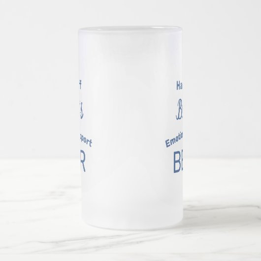 Grappig gepersonaliseerd Frosted Glass Beer Mok (Center)