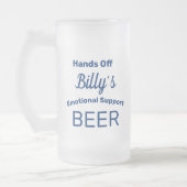 Grappig gepersonaliseerd Frosted Glass Beer Mok (Links)