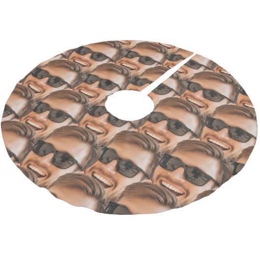 Grappig gepersonaliseerd gezicht kerst kerstboom rok (Gekanteld)