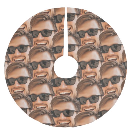 Grappig gepersonaliseerd gezicht kerst kerstboom rok (Voorkant)