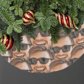 Grappig gepersonaliseerd gezicht kerst kerstboom rok