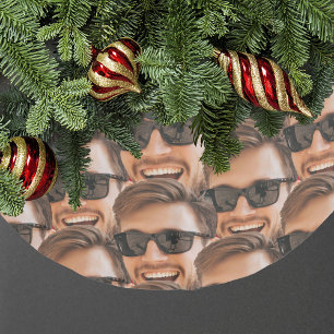 Grappig gepersonaliseerd gezicht kerst kerstboom rok