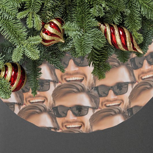Grappig gepersonaliseerd gezicht kerst kerstboom rok