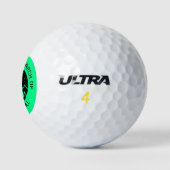 Grappig gepersonaliseerd golf cadeau UFO Alien Gro Golfballen (Logo)